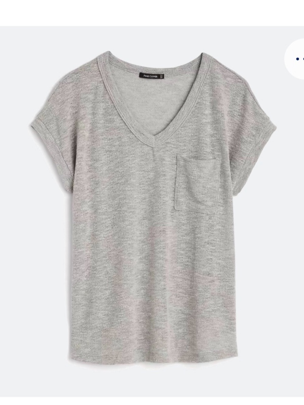Caliana V neck sweater knit Heather Gray Pocket Tee